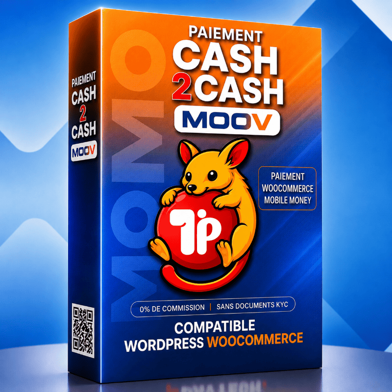 Cash2Cash Moov : Paiement Moov Money WooCommerce